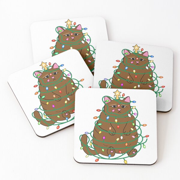 Item preview, Funny Brown Cat Christmas Tree  designed and sold by Sartoris Art.