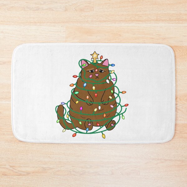 Item preview, Funny Brown Cat Christmas Tree  designed and sold by Sartoris Art.