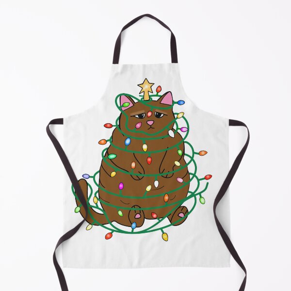 Item preview, Funny Brown Cat Christmas Tree designed and sold by Sartoris Art.