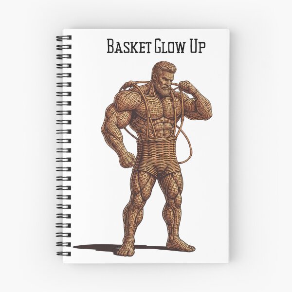 Item preview, Basket Glow Up Handwoven Man | Funny Folk Art Transformation Original Design designed and sold by SIGNAL & BLOOM.