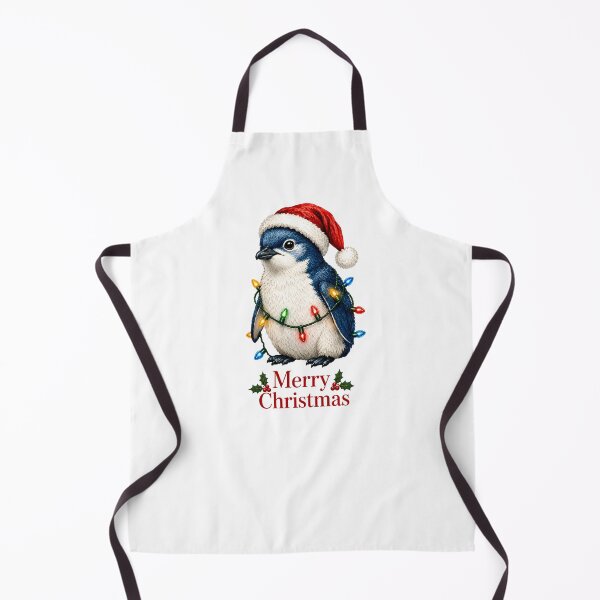 Item preview, Little Penguin Christmas – Merry Christmas Fairy Penguin with Santa Hat & Lights designed and sold by SVALANART.