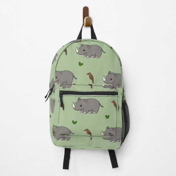 Item preview, Baby Rhino Print on Green designed and sold by ClarissaDoodles.