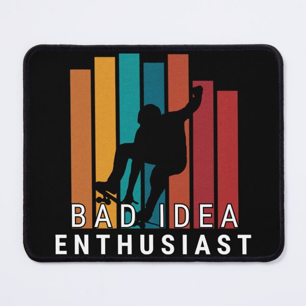 Item preview, Bad Idea Enthusiast Retro Skater Silhouette designed and sold by Nol1ytv.