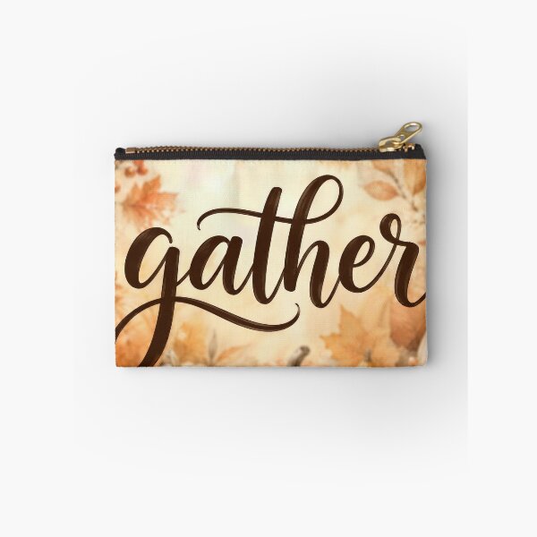 Item preview, Thanksgiving Gather Text with Pumpkins designed and sold by Maria Dryfhout.