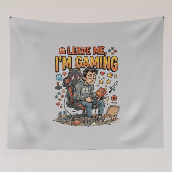 Item preview, Leave Me I’m Gaming – Funny Gamer Quote Gaming Controller Design designed and sold by RajDeals.