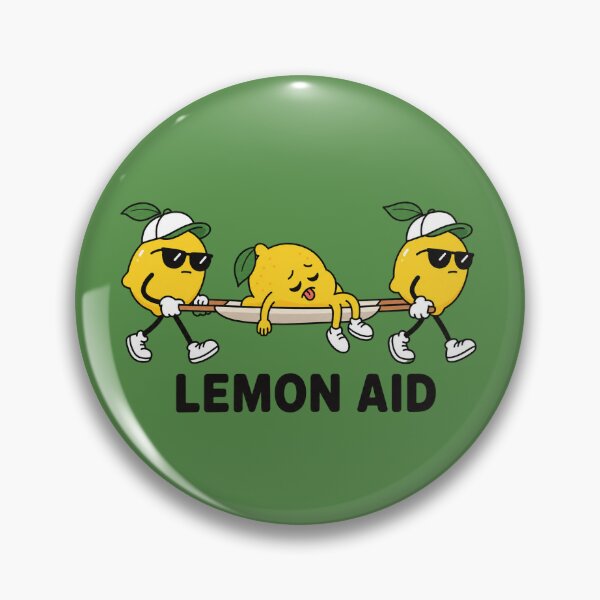 Item preview, Lemon Aid Funny Food Pun Cartoon Lemons    designed and sold by littlepiptales.
