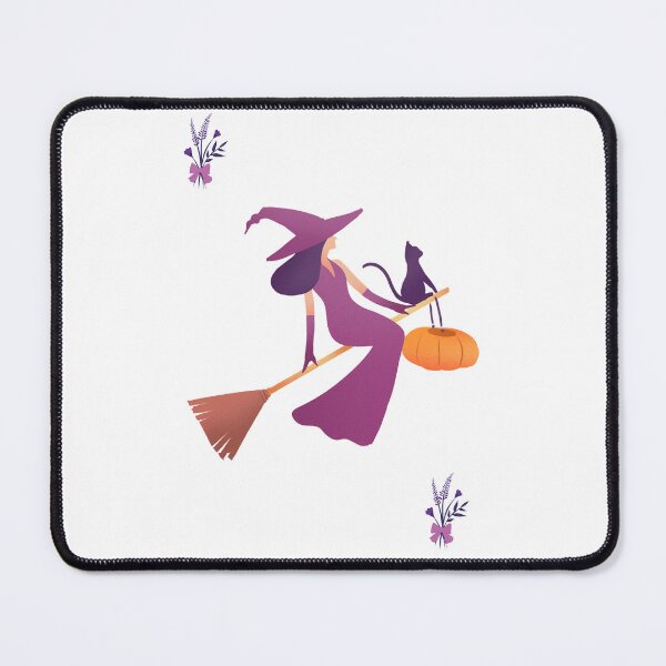Item preview, Cute Witch Flying on Broomstick with Pumpkin and Cat designed and sold by KristinaArts.