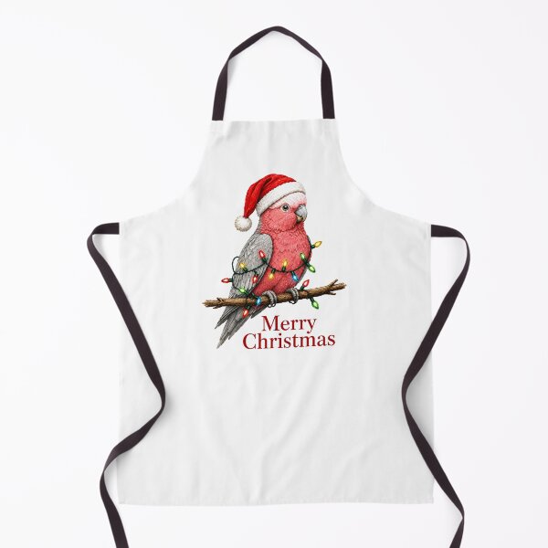 Item preview, Galah Christmas – Merry Christmas Pink Cockatoo with Santa Hat & Christmas Lights designed and sold by SVALANART.