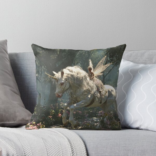 Item preview, Fairy Riding Enchanted Forest Unicorn designed and sold by Storybook Botanica.