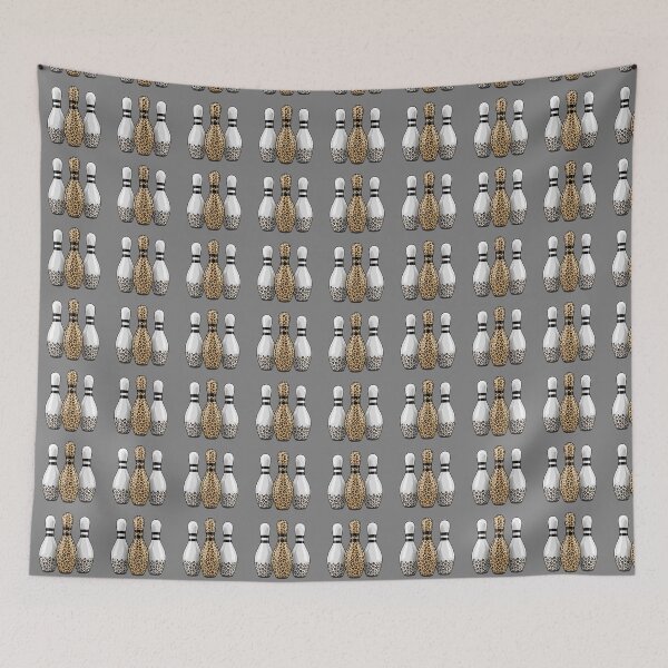 Aperçu de l'œuvre Quilles de bowling à motif léopard pour passionnés de bowling créée et vendue par SofiBlair.