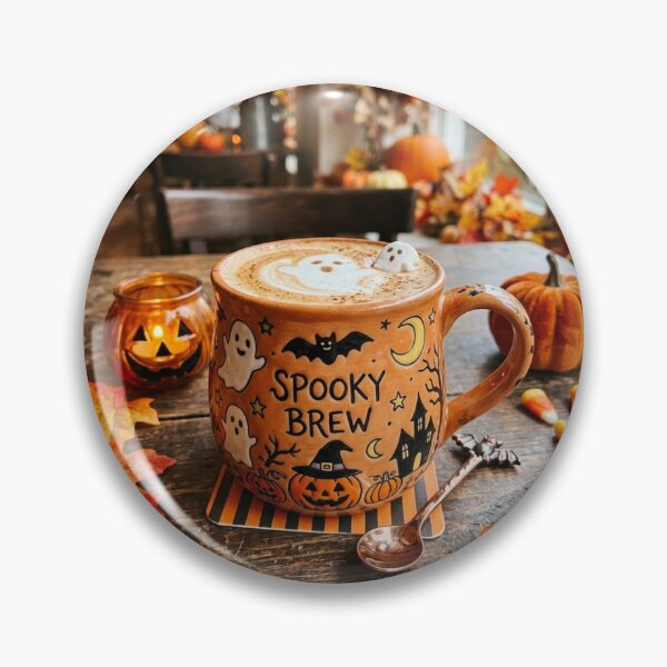Item preview, Spooky Brew Halloween Coffee Mug Fall Aesthetic Art designed and sold by NikBrin Prevail .