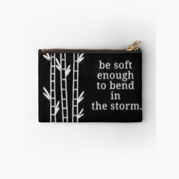 Item preview, Be Soft Enough To Bend In The Storm Bamboo Quote Sticker designed and sold by Scro-Ciob-Shop.