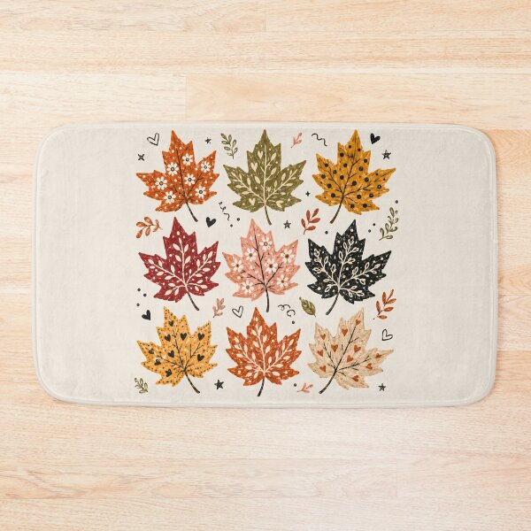 Item preview, Decorative Folk Art Maple Leaves Grid Autumn Cottagecore Graphic designed and sold by PACS0011.