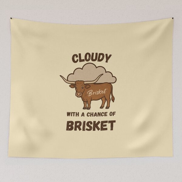 Item preview, Cloudy with a Chance of Brisket T-Shirt designed and sold by Pickleball 623.