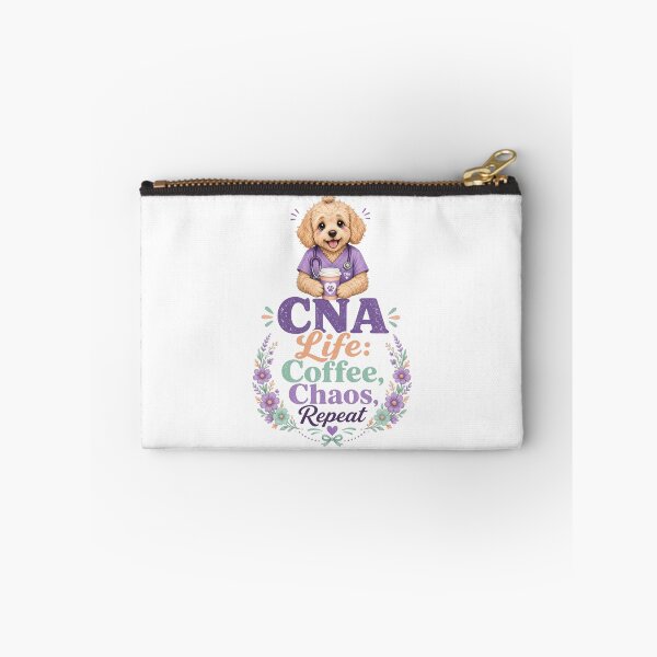 Item preview, CNA Life: Coffee, Chaos, Repeat | Funny Goldendoodle Nurse Shirt designed and sold by justsuestudio.