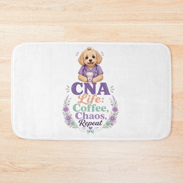 Item preview, CNA Life: Coffee, Chaos, Repeat | Funny Goldendoodle Nurse Shirt designed and sold by justsuestudio.