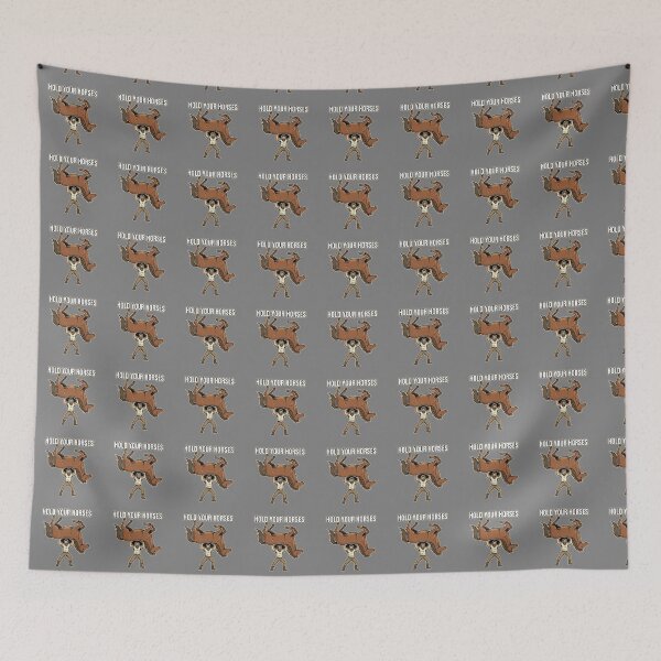Item preview, Hold Your Horses Funny Idiom Patience Humor Expression designed and sold by SofiBlair.