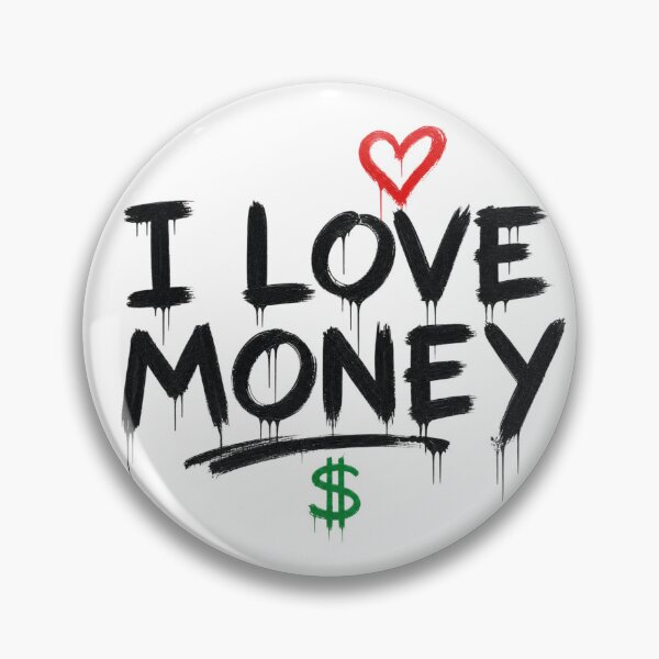 Item preview, "I Love Money" Street Art with Dollar Sign designed and sold by Nela-&-Lena.