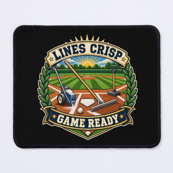 Item preview, Lines Crisp Game Ready Baseball Grounds Crew Art designed and sold by CheerfulNest.