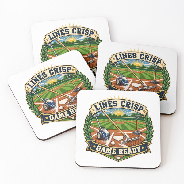 Item preview, Lines Crisp Game Ready Baseball Grounds Crew Art designed and sold by CheerfulNest.