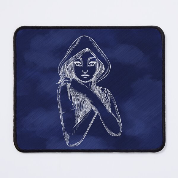 Item preview, Woman with hood in the rain white sketch designed and sold by AssortedDrawings.