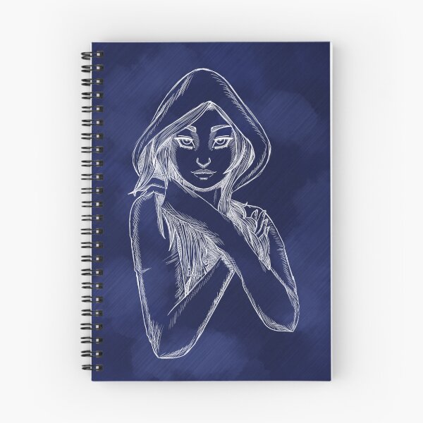 Item preview, Woman with hood in the rain white sketch designed and sold by AssortedDrawings.