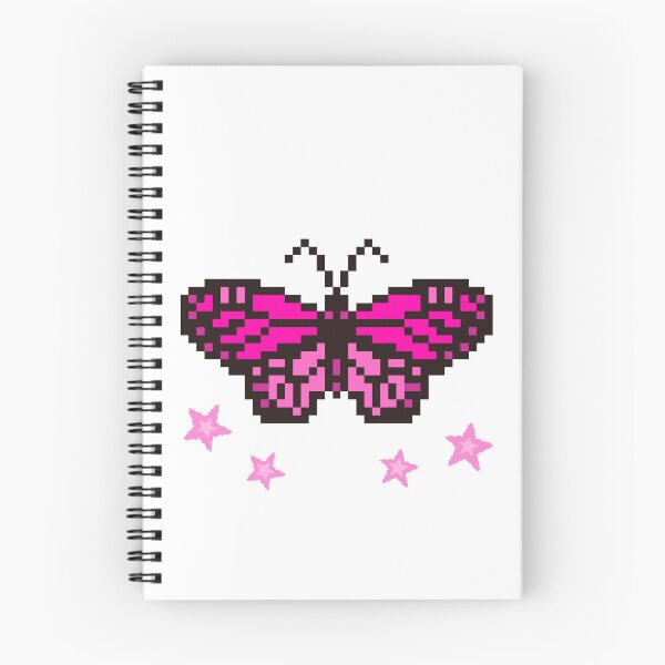 Aperçu de l'œuvre Papillon rose pixélisé créée et vendue par Pixels In Pink.