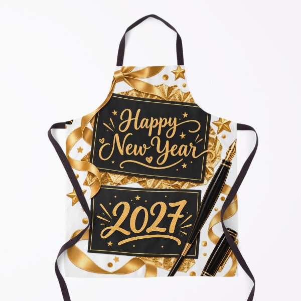 Item preview, Happy New Year 2027 – Black & Gold Celebration designed and sold by HoMya.