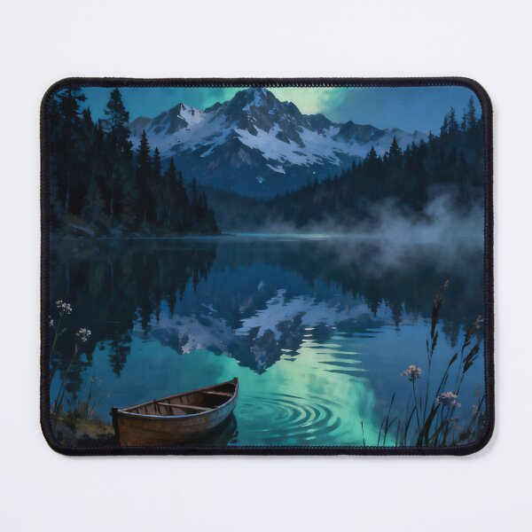 Item preview, Aurora Borealis Lake Night Landscape with Mountains designed and sold by stylishdzign.