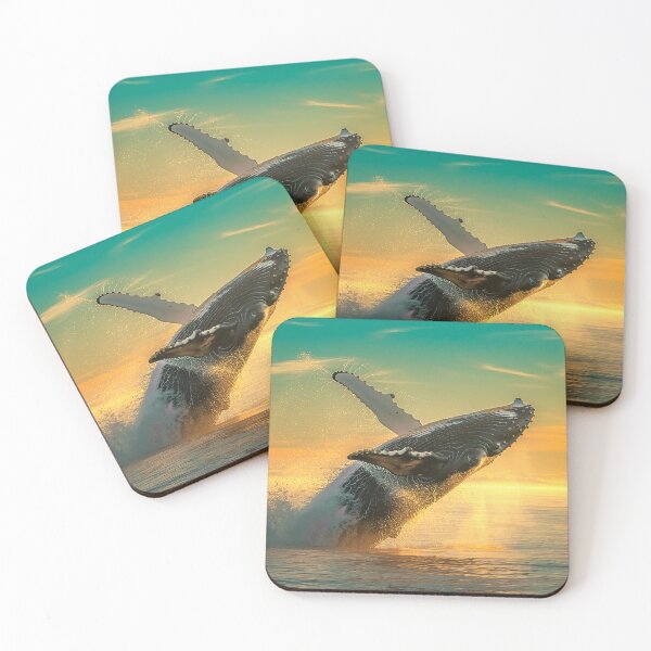 Item preview, Humpback Whale at Dusk — Majestic Leap in the Golden Light designed and sold by Hawaii26.