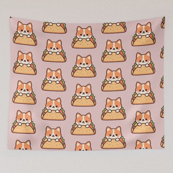 Item preview, Cute Corgi Taco Kawaii Dog Food Lover Cartoon designed and sold by Randomnessy.