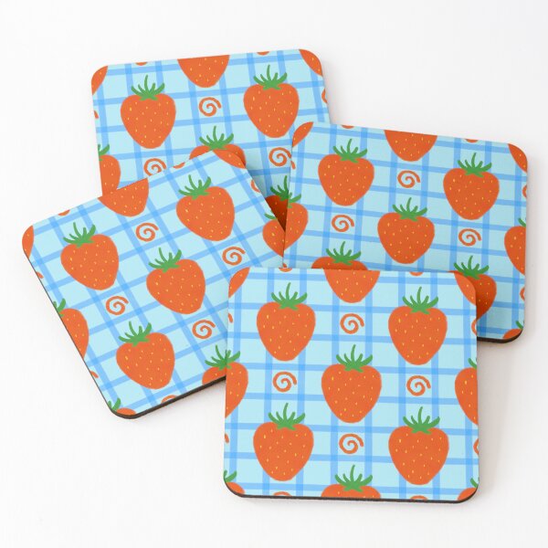 Item preview, Strawberry Swirl Summer Picnic Pattern designed and sold by ClarissaDoodles.