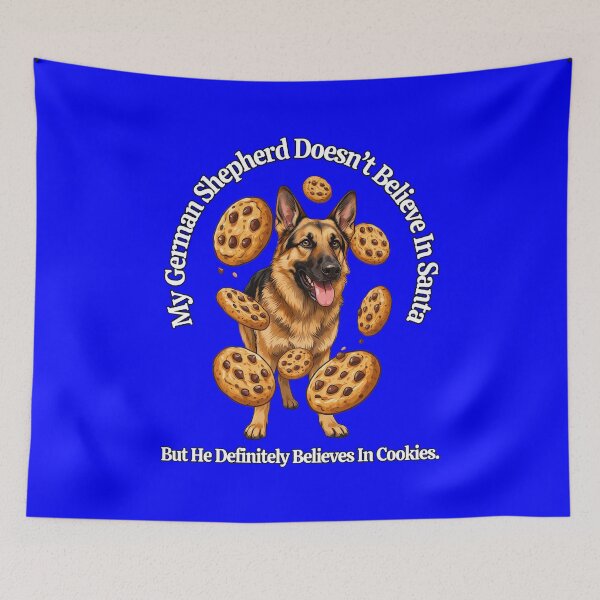 Item preview, My German Shepherd Doesn’t Believe In Santa, But He Definitely Believes In Cookies designed and sold by fantasticdesign.