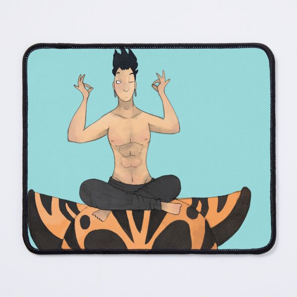 Item preview, Shirtless Martial Artist Meditating On Tiger designed and sold by Noesis-Haven.