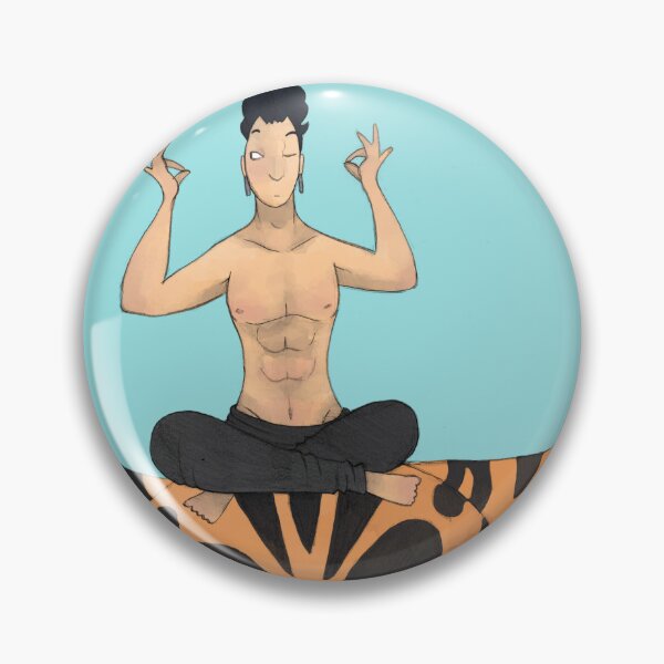 Item preview, Shirtless Martial Artist Meditating On Tiger designed and sold by Noesis-Haven.