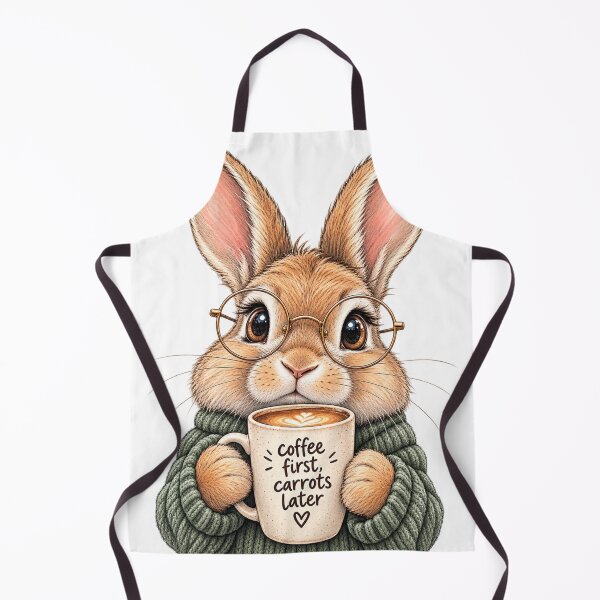 Item preview, Coffee First Carrots Later Cute Rabbit designed and sold by KateVil.