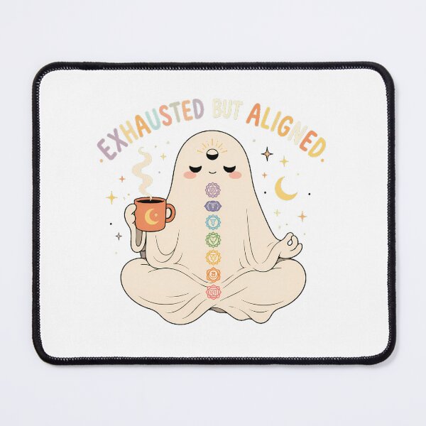 Item preview, Exhausted But Aligned Ghost Spiritual Coffee Meditation designed and sold by chattsuede.