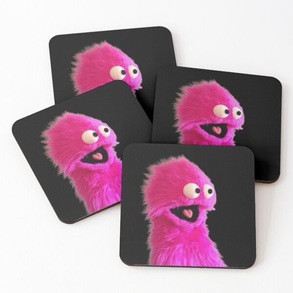 Item preview, Hot Pink Muppet Puppet with Shocked Look on his Face and Mouth Open Design designed and sold by MakersFolly.