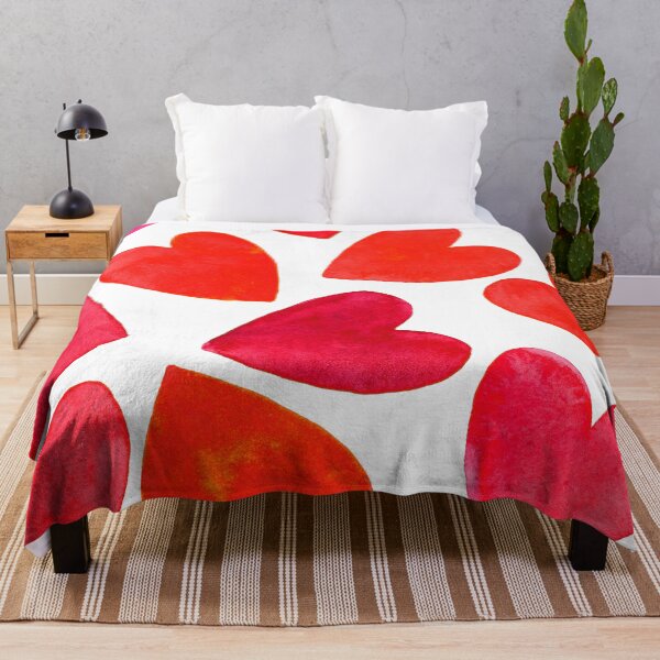 Item preview, Red Hearts -Original Watercolor Design designed and sold by AlinaArt&Design.