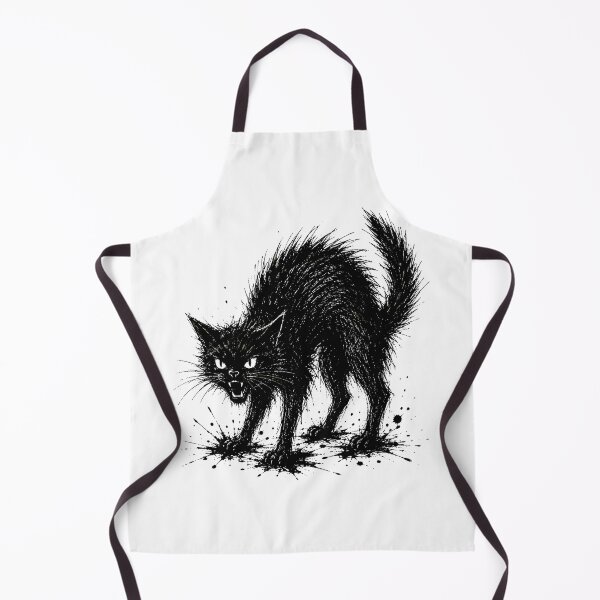Item preview, Hissing Gothic Black Cat Grungy Spooky Occult designed and sold by chattsuede.
