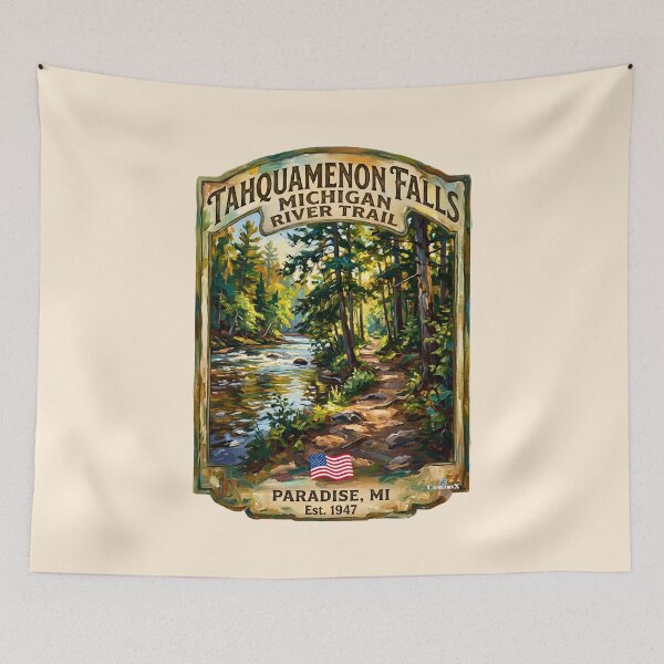 Item preview, Tahquamenon Falls River Trail designed and sold by EvergreenPark - Tee Studio.