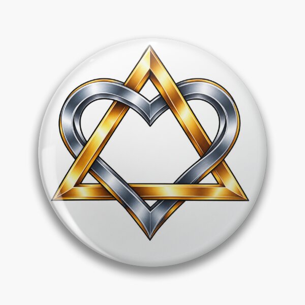 Item preview, Golden Silver Heart Triangle Love Symbol designed and sold by Design Sounds Studio.