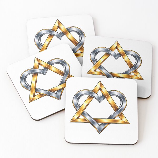 Item preview, Golden Silver Heart Triangle Love Symbol designed and sold by Design Sounds Studio.