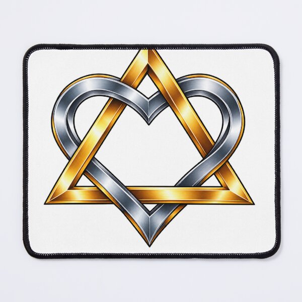 Item preview, Golden Silver Heart Triangle Love Symbol designed and sold by Design Sounds Studio.