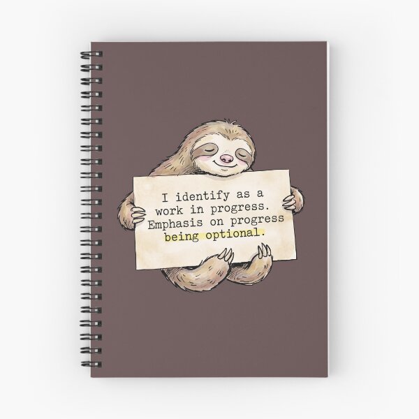 Item preview, Funny Lazy Sloth Storybook Watercolor Art For Procrastinators designed and sold by roarsomethings.
