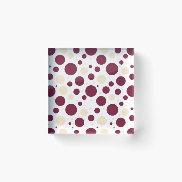 Item preview, Burgundy and cream colored dots designed and sold by snoWorkshop.