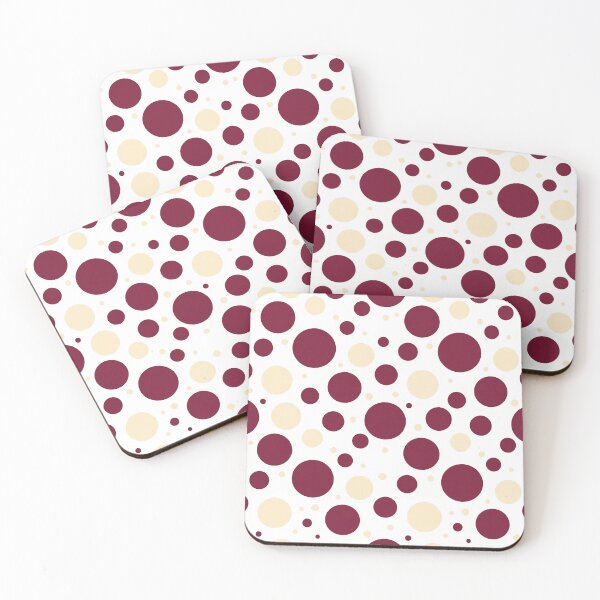 Item preview, Burgundy and cream colored dots designed and sold by snoWorkshop.