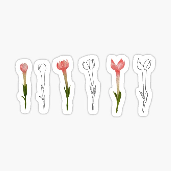 Digital Painting | Flower Blooms | Sticker Sheet Sticker