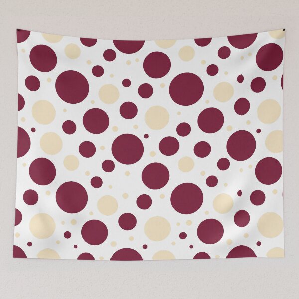 Item preview, Burgundy and cream colored dots designed and sold by snoWorkshop.