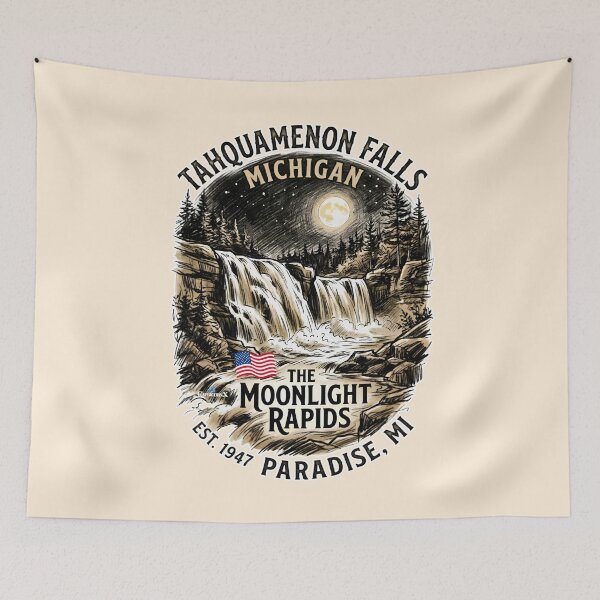 Item preview, Tahquamenon Falls Moonlight designed and sold by EvergreenPark - Tee Studio.